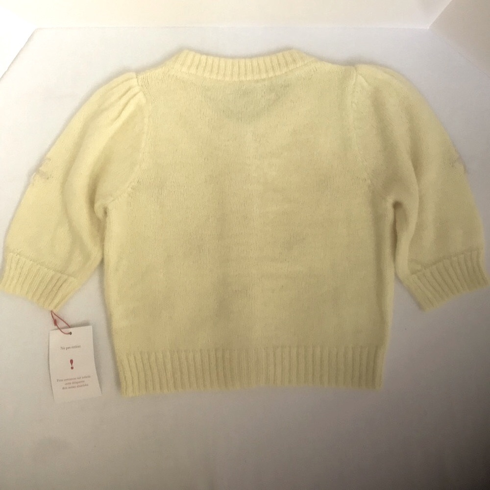 Rouje Paris Romeo Cardigan Sweater in Soft Yellow Size 40/Medium - Picture 4 of 11
